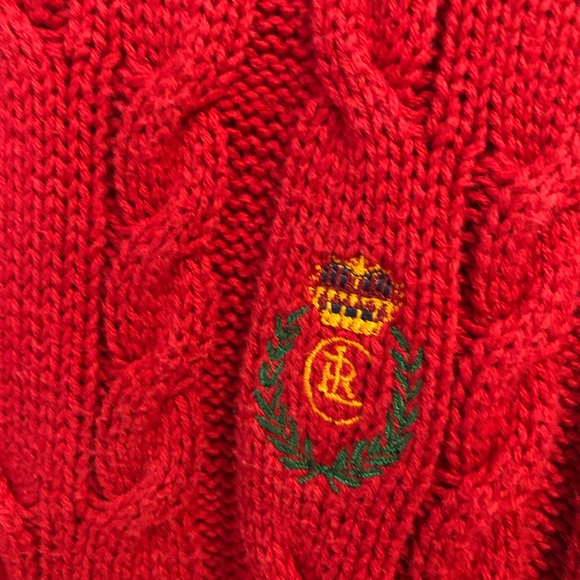VTG CHAPS polo Ralph Lauren hand knit sweater L - Picture 4 of 5